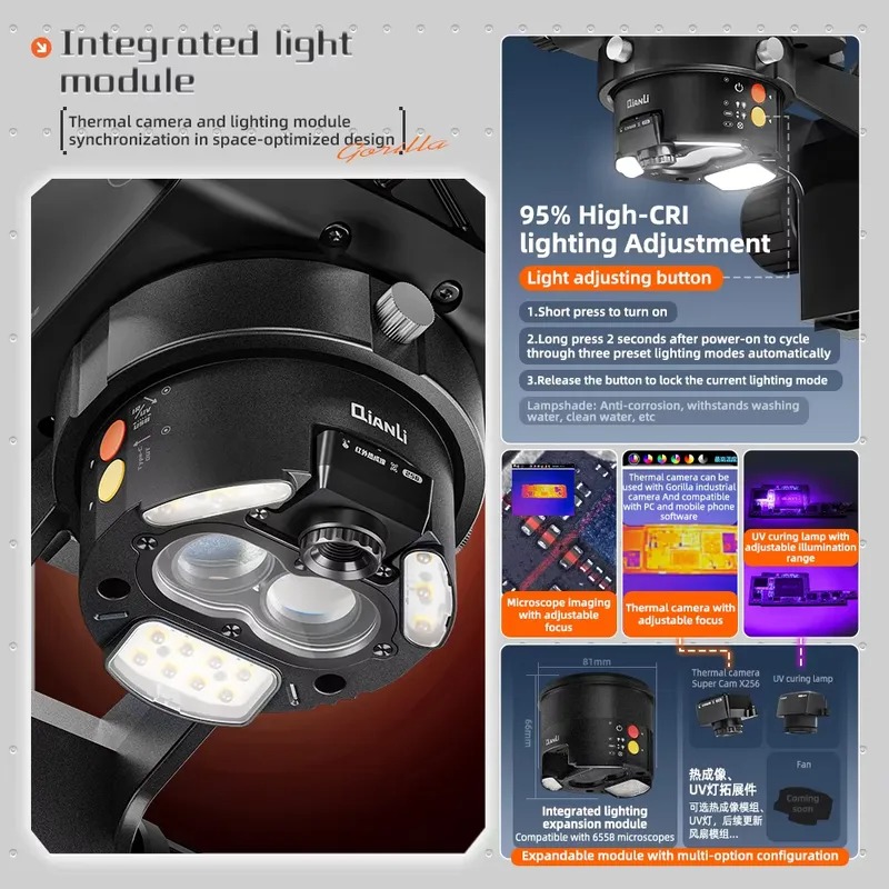 Qianli 6558 Gorilla Trinocular - đánh giá và giá Electronic Repair